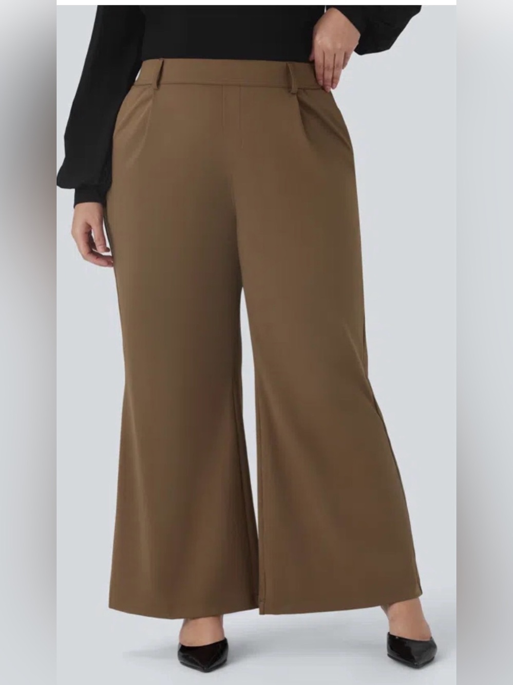 Halara Flex DayStretch High Waisted Work Plus Size Flare Pants with Pockets XL